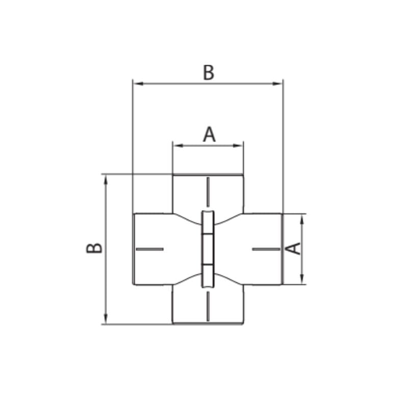 Крестовина проходная KOER K0261.PRO-20 PPR (KP2614) - фото 3