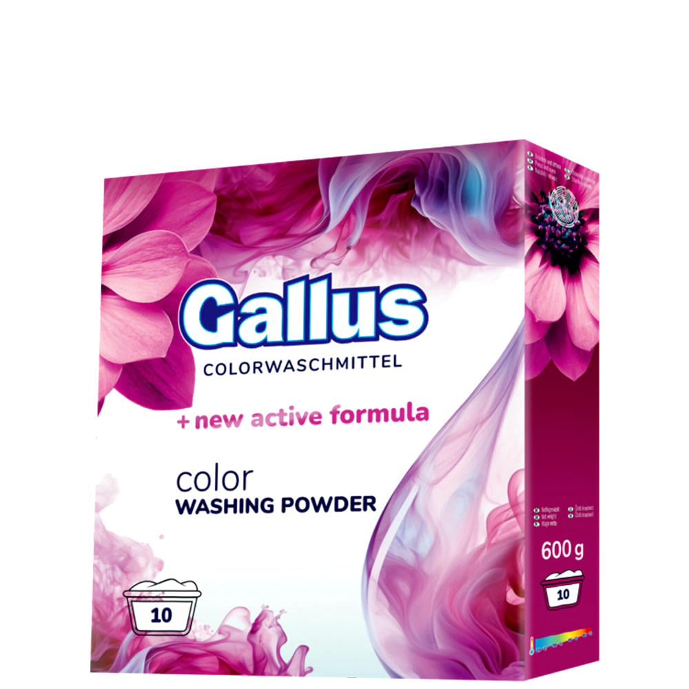 Порошок конценнтрат для стирки цветной одежды Gallus Color 600 г 10 циклов стирки (303804) Порошок конценнтрат для стирки цветной одежды Gallus Color 600 г 10 циклов стирки (303804)