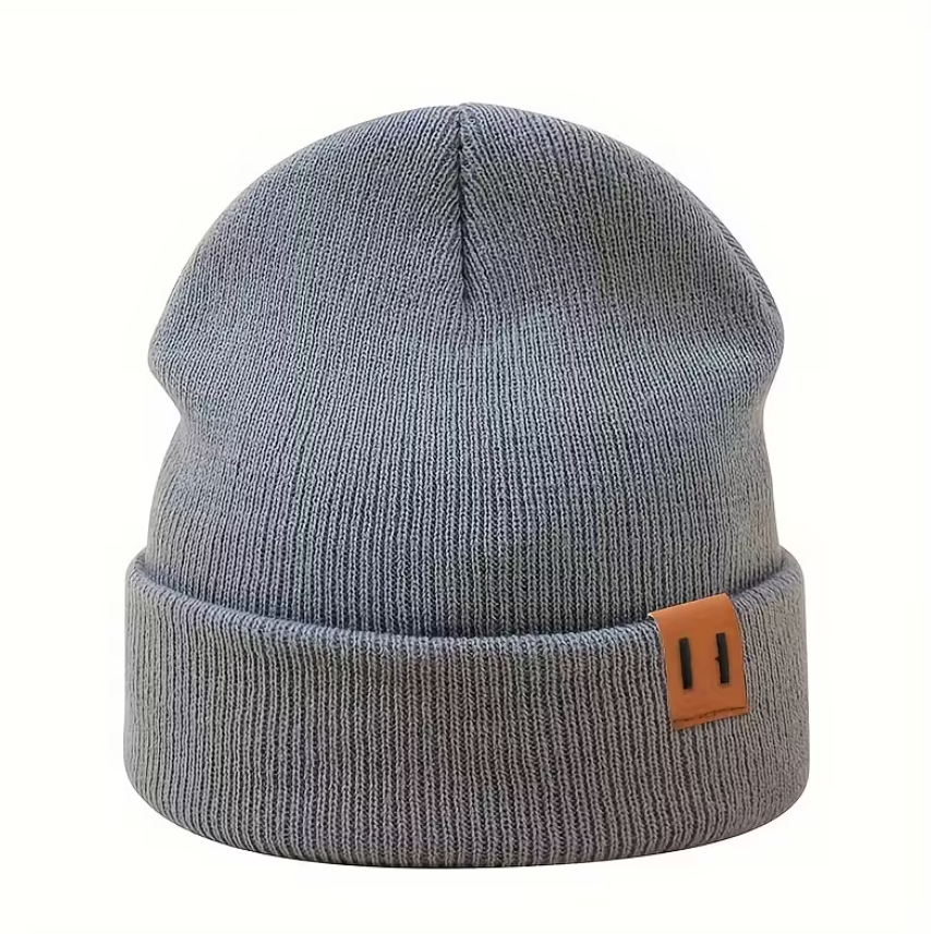 Шапка тепла класична Біні Сірий