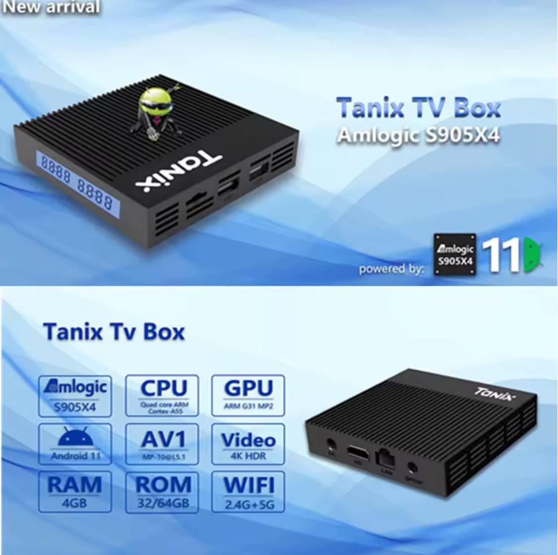 Смарт-приставка Tanix X4 S905X4 4/32 Гб Smart TV Box Android 11 з прошивкою (Tanx4) - фото 4 Смарт-приставка Tanix X4 S905X4 4/32 Гб Smart TV Box Android 11 з прошивкою (Tanx4) - фото 4