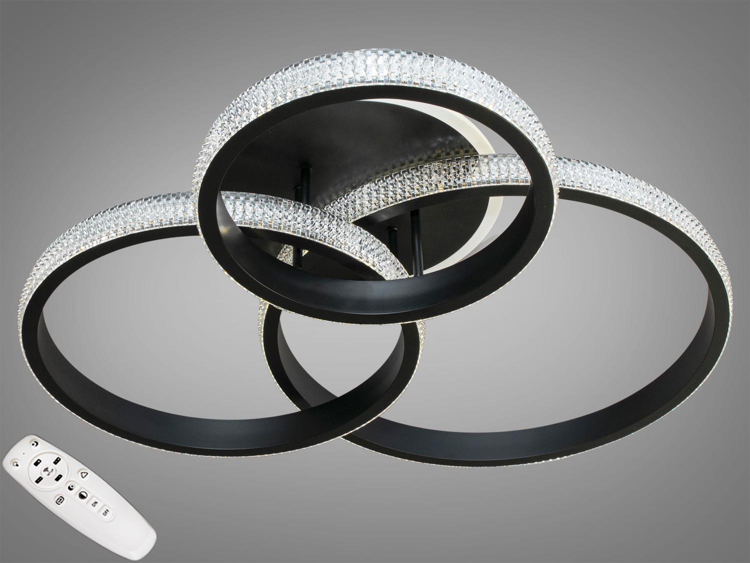 Люстра светодиодная 100 Вт Черный (6008/3BK) Люстра светодиодная 100 Вт Черный (6008/3BK)