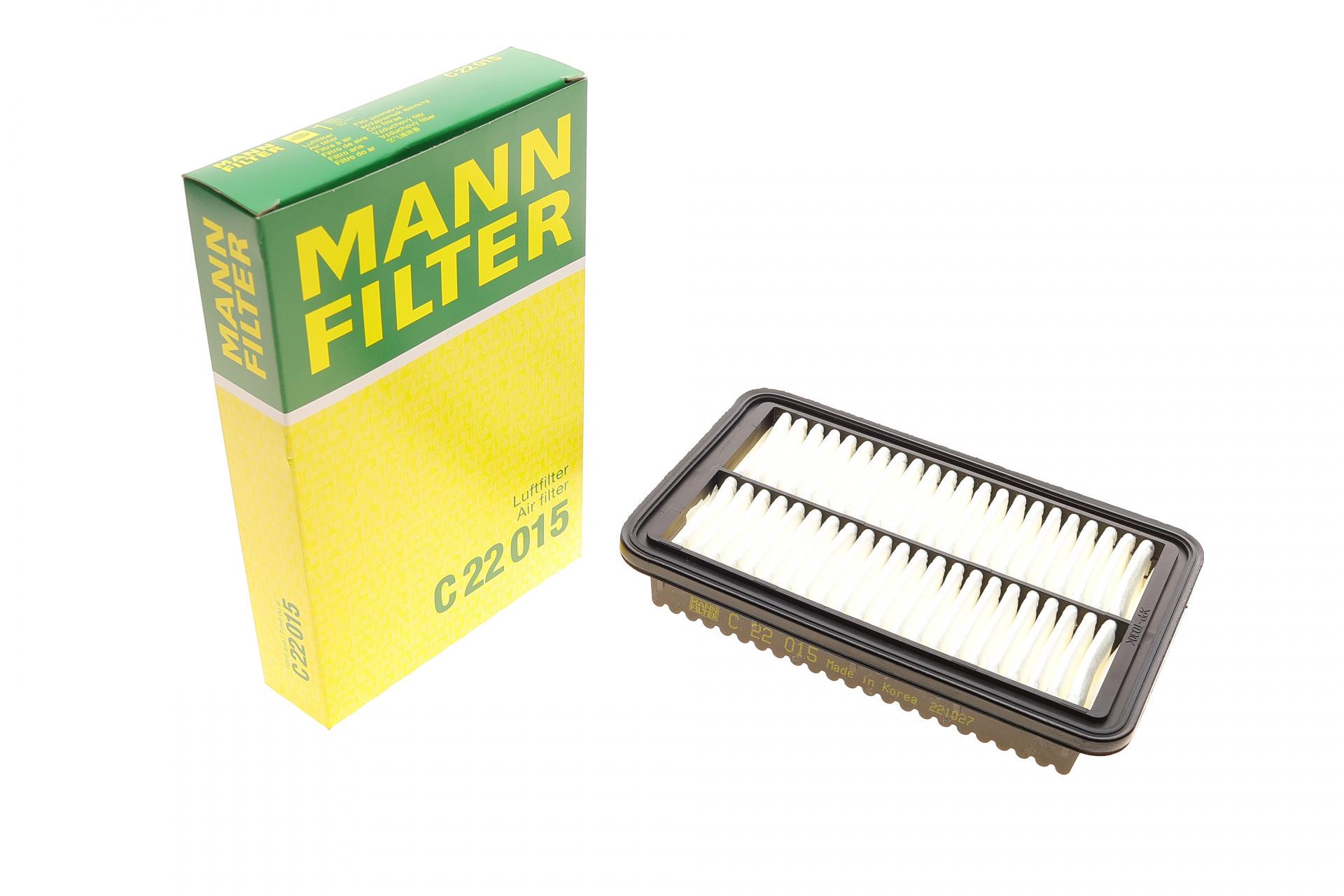 Фильтр воздушный Mann-Filter для Kia Picanto 1,0/LPG/1,2 11-/Hyundai i10 1,0 10-13 (C 22 015)