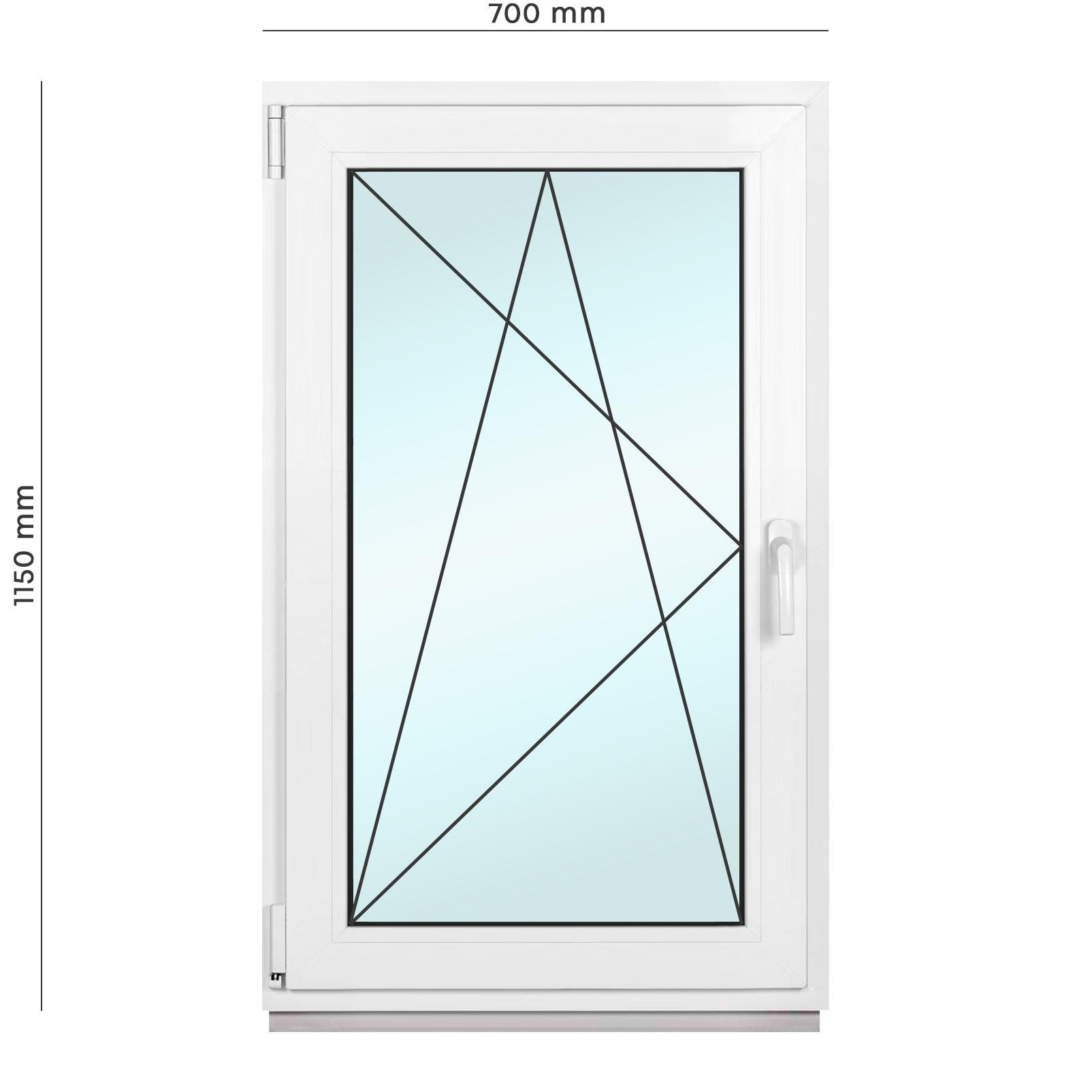 Вікно металопластикове Framex поворотно-відкидне з лівим відкриттям 700х1150 мм Білий - фото 2