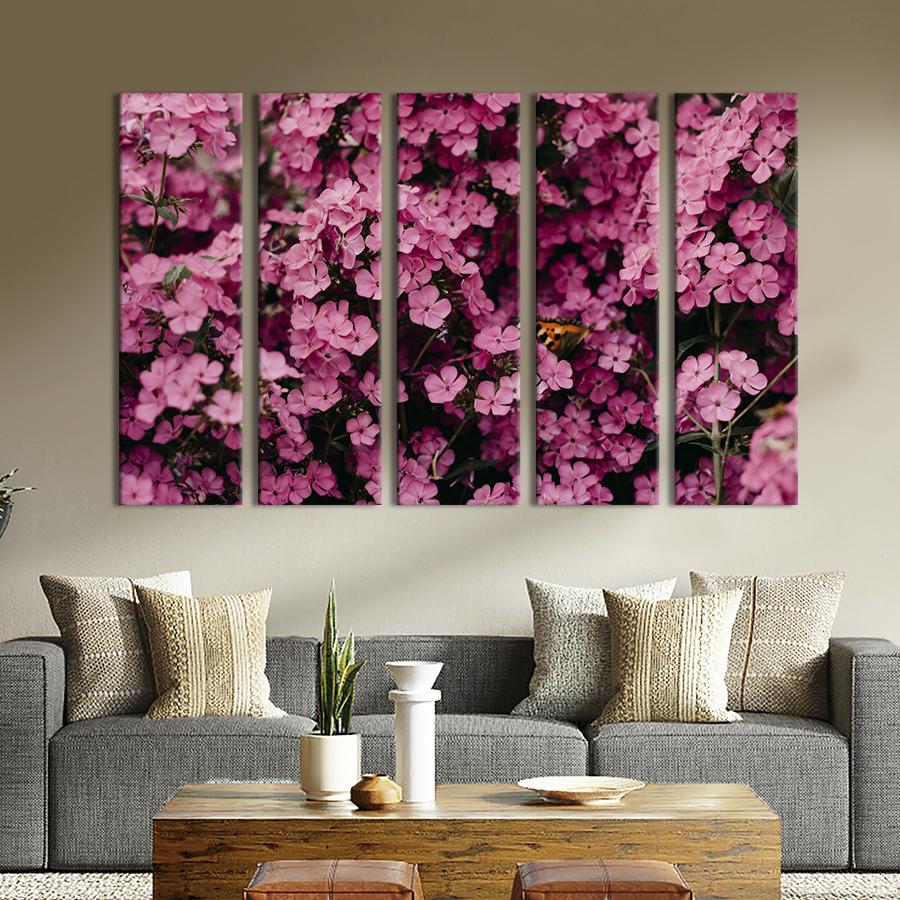 Картина на холсте Прекрасные розовые флоксы 132x80 см (925-51)