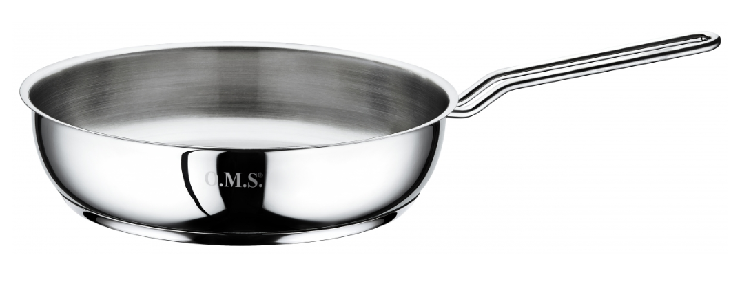 Сковорода универсальная OMS из нержавеющей стали/ручка сталь для индукции 18 см (2038SF-18)