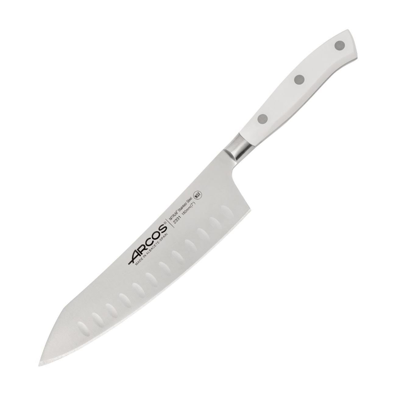 Нож кухонный Arcos Riviera Сантоку 180 мм White (233124)