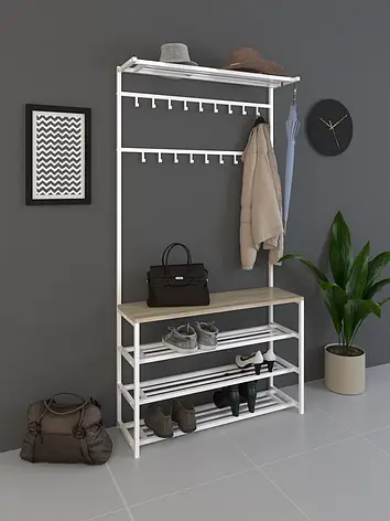 Прихожая SUNRISE 4-100 Белый/Сонома (556609)