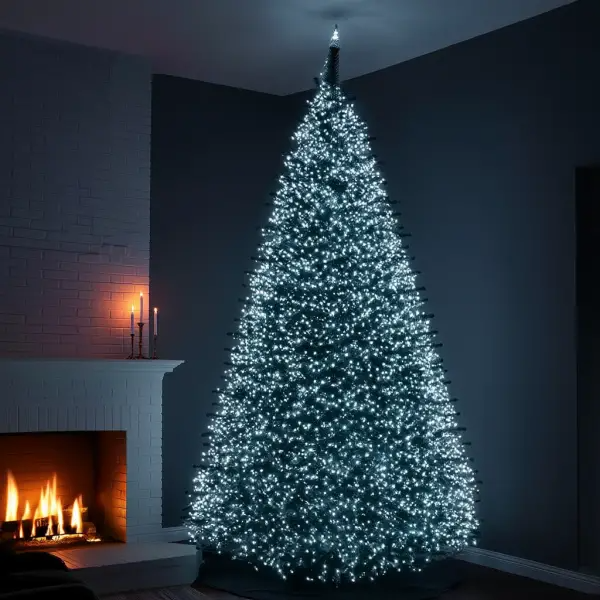 Гірлянда-нитка Роса хвойна лапа 3000 LED 100 м зелена нитка Білий - фото 1 Гірлянда-нитка Роса хвойна лапа 3000 LED 100 м зелена нитка Білий - фото 1