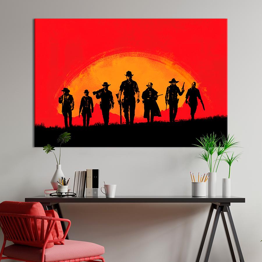 Настенний декор Компьютерная игра Red Dead 80x54 см (A170-1)