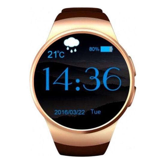 Смарт-часы Smart Watch KW18 Bluetooth со слотом под sim-карту 350 mAh Gold (tf4620) - фото 3