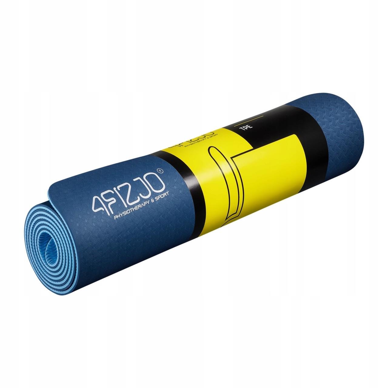 Коврик для йоги та фітнесу 4FIZJO 4FJ0033 TPE 6 мм Blue/Sky Blue