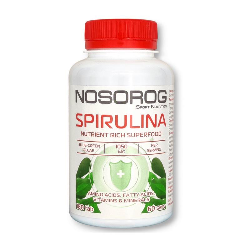 Спирулина Nosorog Spirulina 1050 мг в порцию 180 табл.