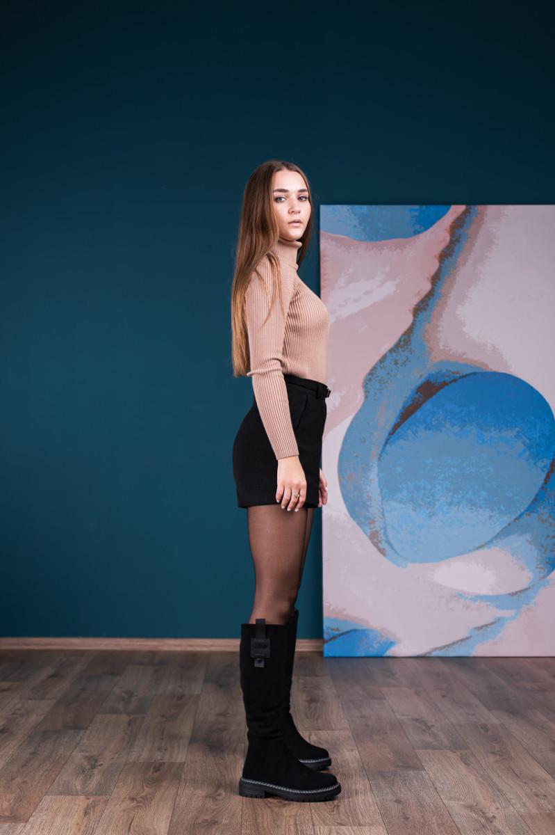 Ботфорти жіночі зимові Fashion р. 39 25 см Чорний (3414) - фото 10 Ботфорти жіночі зимові Fashion р. 39 25 см Чорний (3414) - фото 10