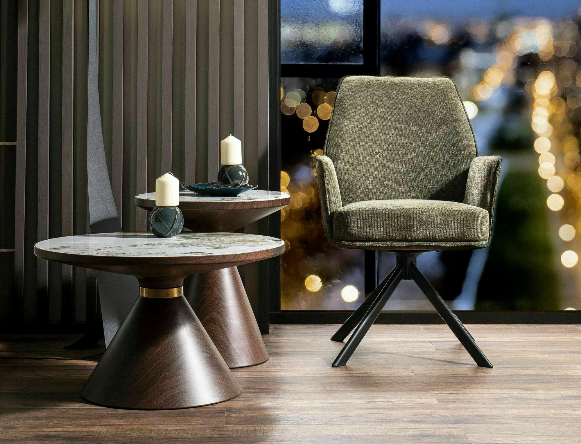 Журнальный столик Signal NAPA B 50x53 см Белый/Бронза (NAPABBBR) - фото 3