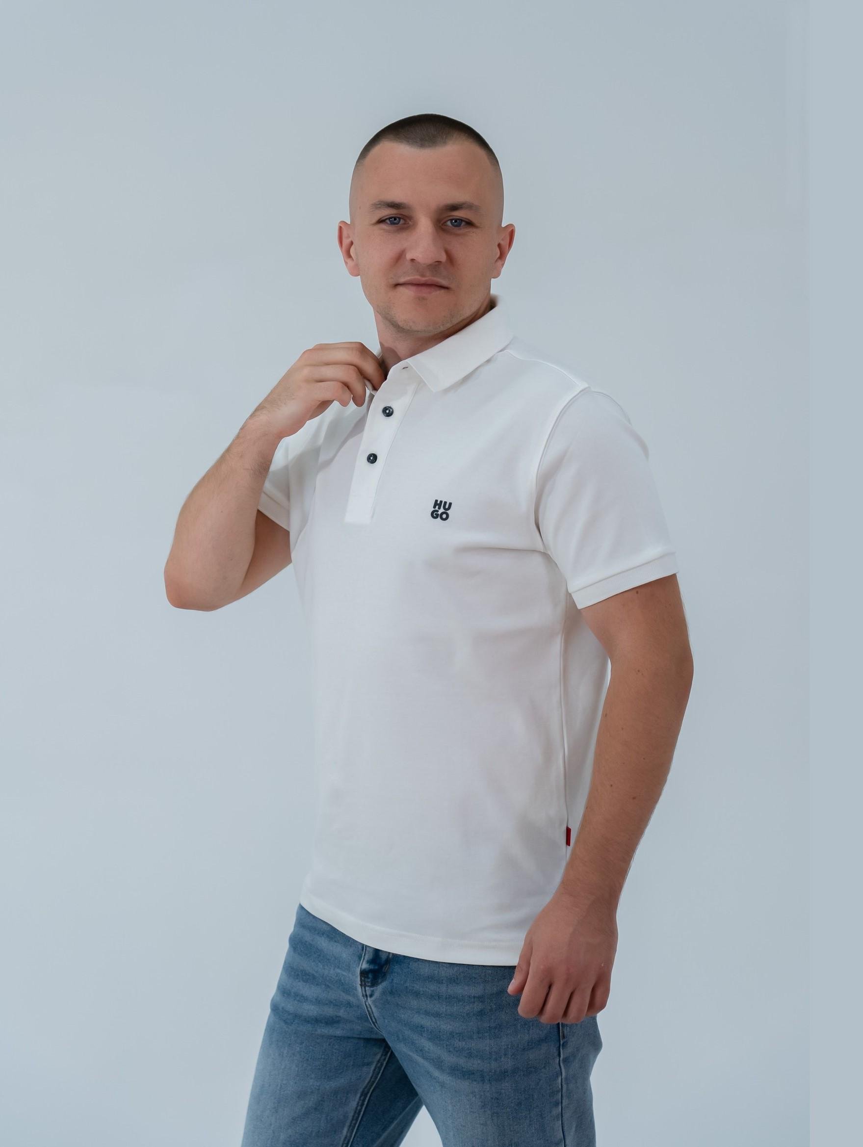 Поло чоловіче Hugo Boss COTTON-PIQUE REGULAR-FIT POLO SHIRT LOGO HBR-15269WT 3XL