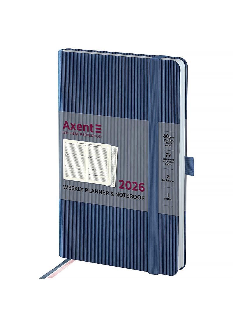Еженедельник Axent 2026 Partner Lines датированный 125x195 см Голубой (8515-26-48-A)