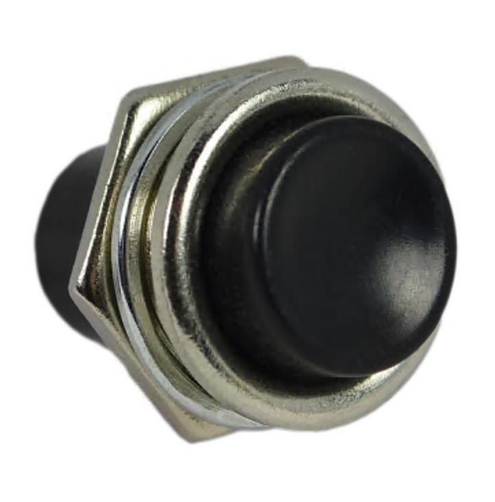 Кнопка Lemanso LSW15 круглая ON-OFF/DS-212C Черный металл (00000002501)