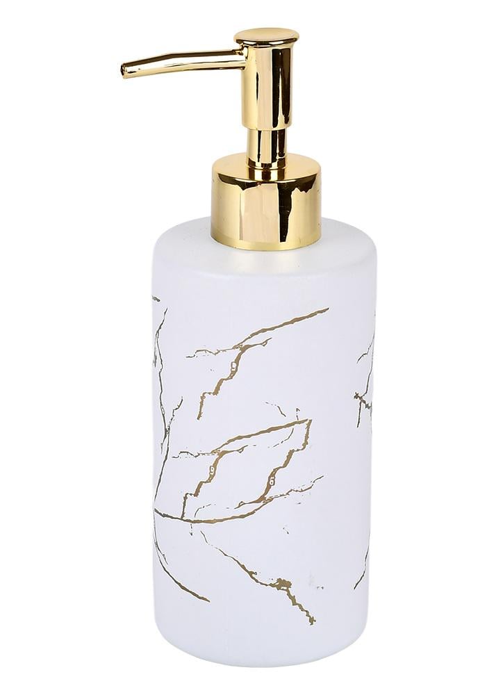 Дозатор для рідкого мила Marble R89572 350 мл White (13539038) Дозатор для рідкого мила Marble R89572 350 мл White (13539038)