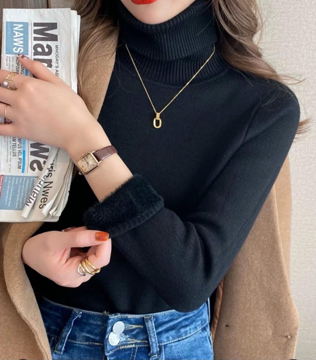 Водолазка зимова з хутром усередині L Чорний (2513174764) - фото 5 Водолазка зимова з хутром усередині L Чорний (2513174764) - фото 5