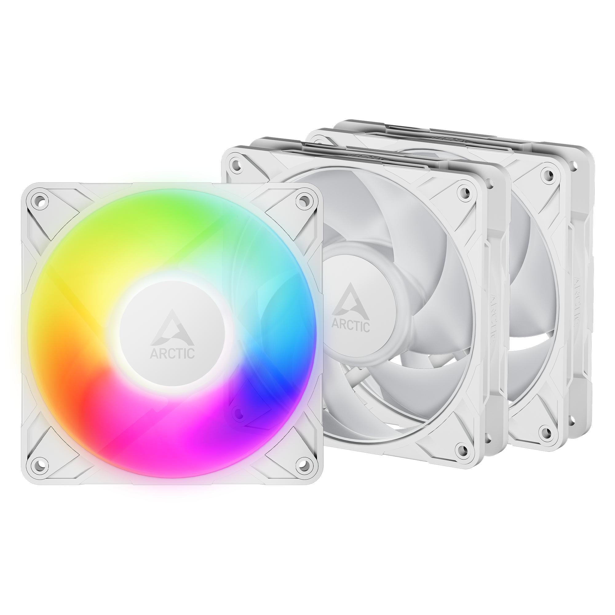 Вентилятор корпусный Arctic P12 A-RGB 120 мм 4 pin 3 шт. White (ACFAN00326A)