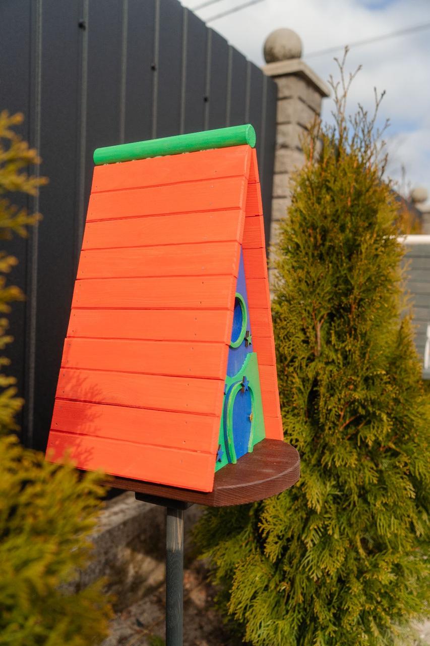 Дом для птиц Андромеда из древесины 325х290х210 мм Арбуз Красный - фото 5