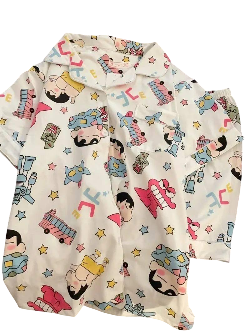 Пижама рубашка с шортами Kawaii аниме поп XS/S (06082025/2701175460) Пижама рубашка с шортами Kawaii аниме поп XS/S (06082025/2701175460)