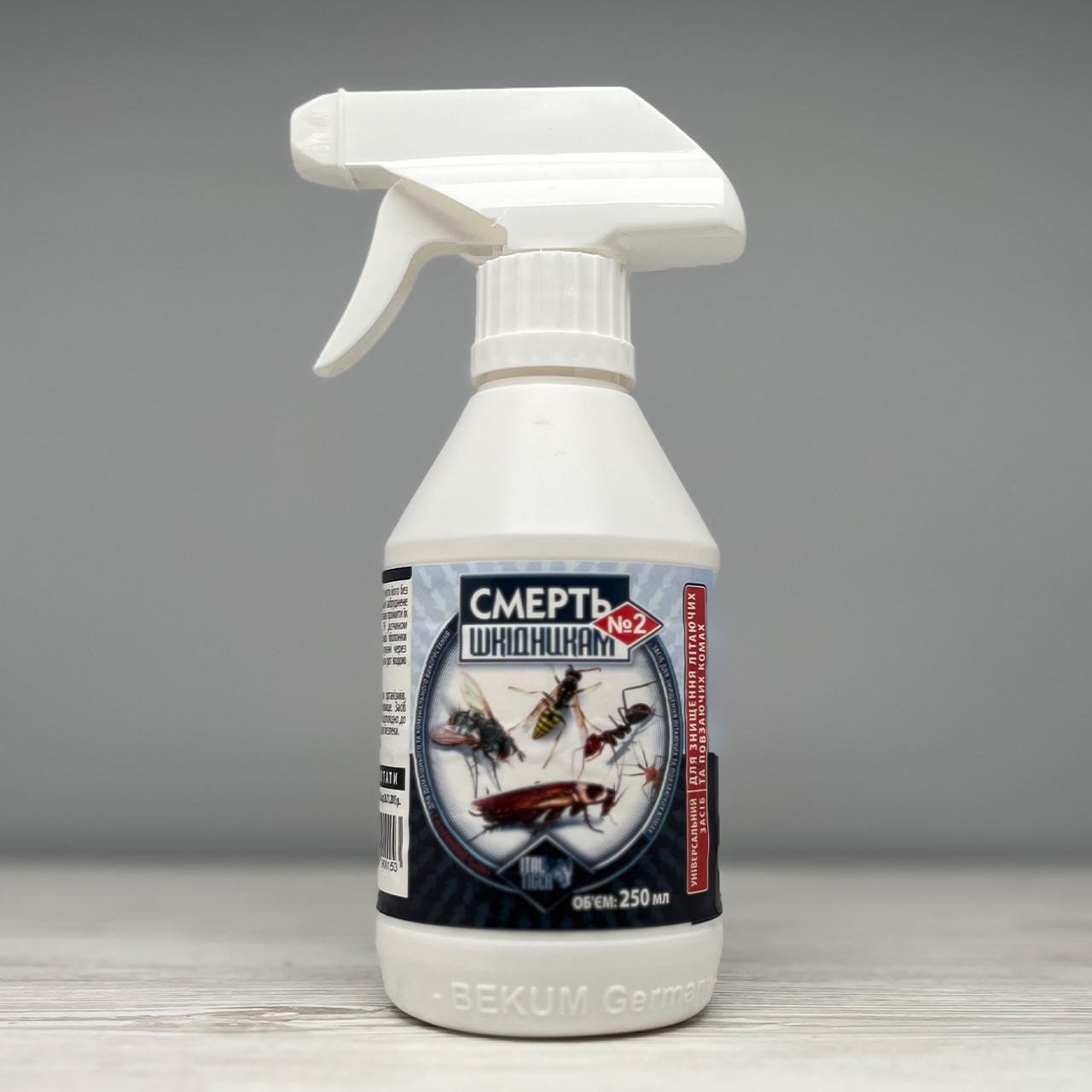 Спрей від тарганів Ital Tiger Смерть шкідникам №2 250 мл від побутових комах тарганів та мурах (1076)