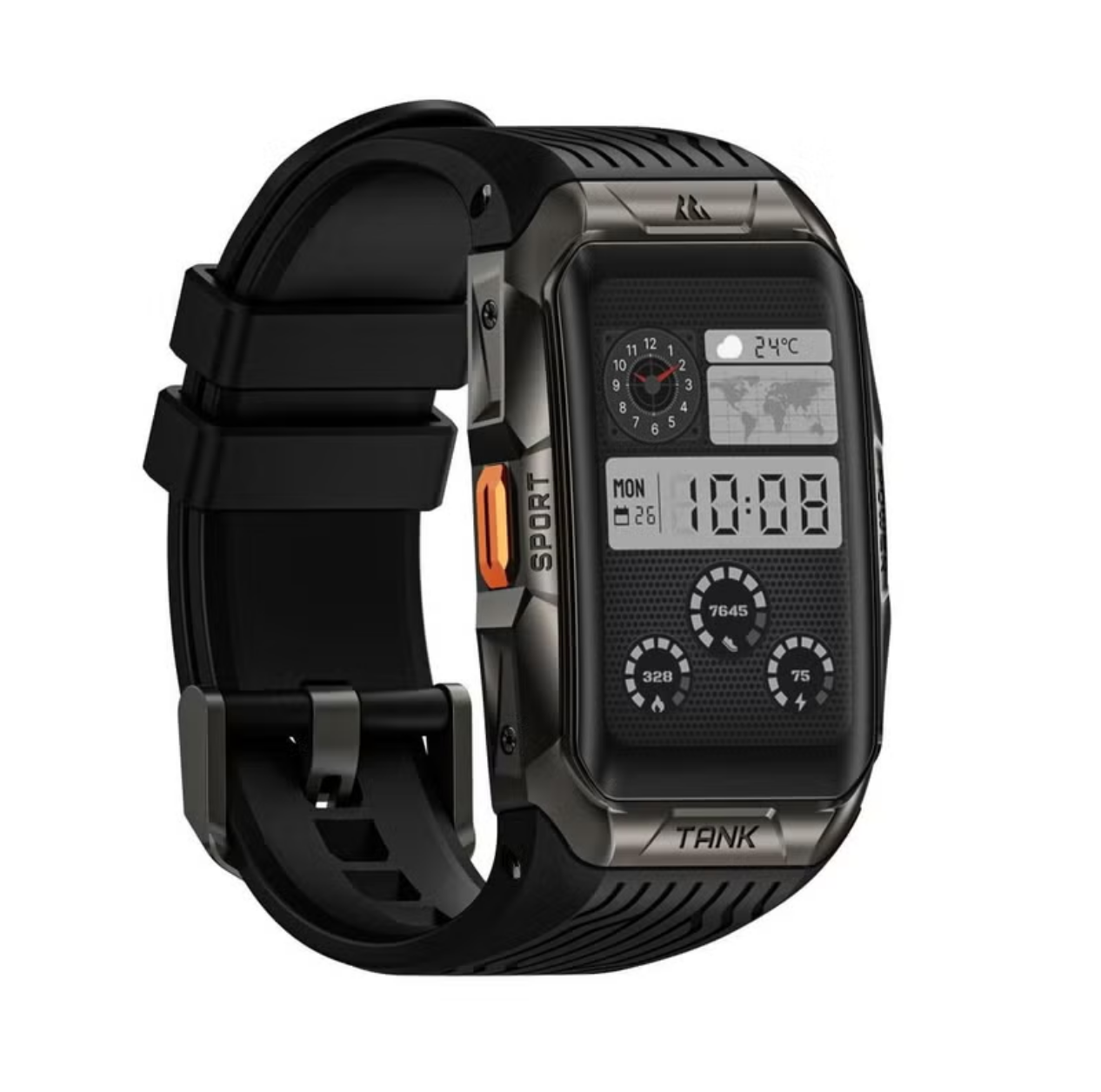 Смарт-годинник тактичний Kospet Tank X2 Black — фото 4