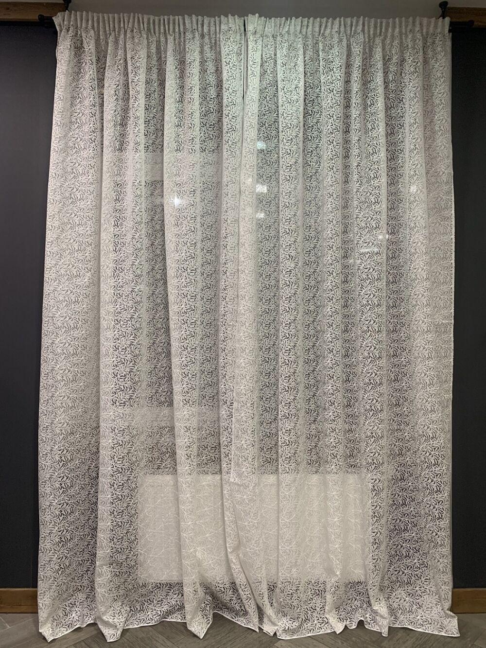 Гардины органза 2 м 2 шт. Серый (000074029)