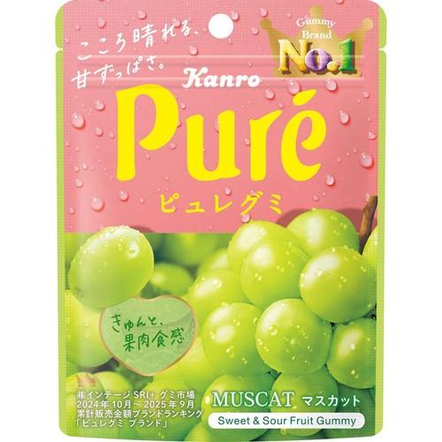 Цукерки желейні KANRO Pure Gummy Muscat зі смаком мускат 56 г