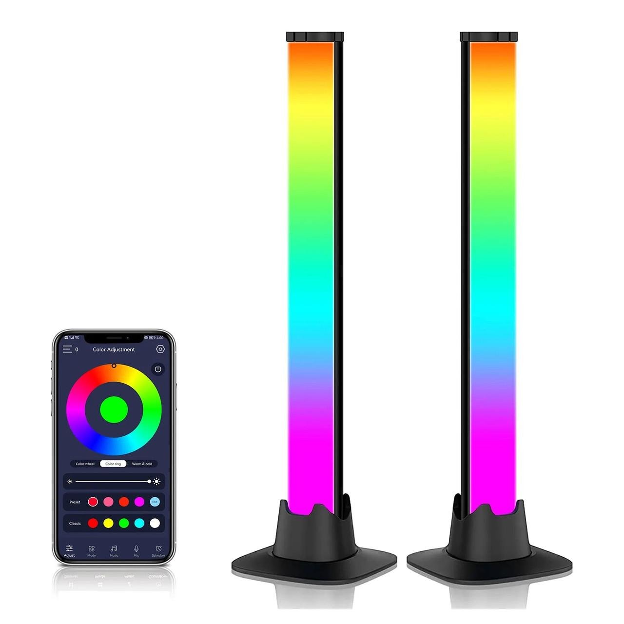 Лампи RIAS Ambiance Light Bar LED RGB Bluetooth з пультом дистанційного керування 25 см 2 шт. (3_06008)
