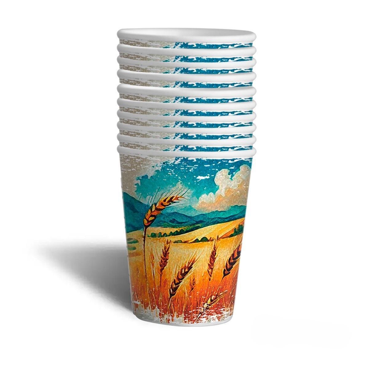 Стакан бумажный Система 98 250 мл С пейзажем d76 мм 50 шт. (0136) - фото 1 Стакан бумажный Система 98 250 мл С пейзажем d76 мм 50 шт. (0136) - фото 1
