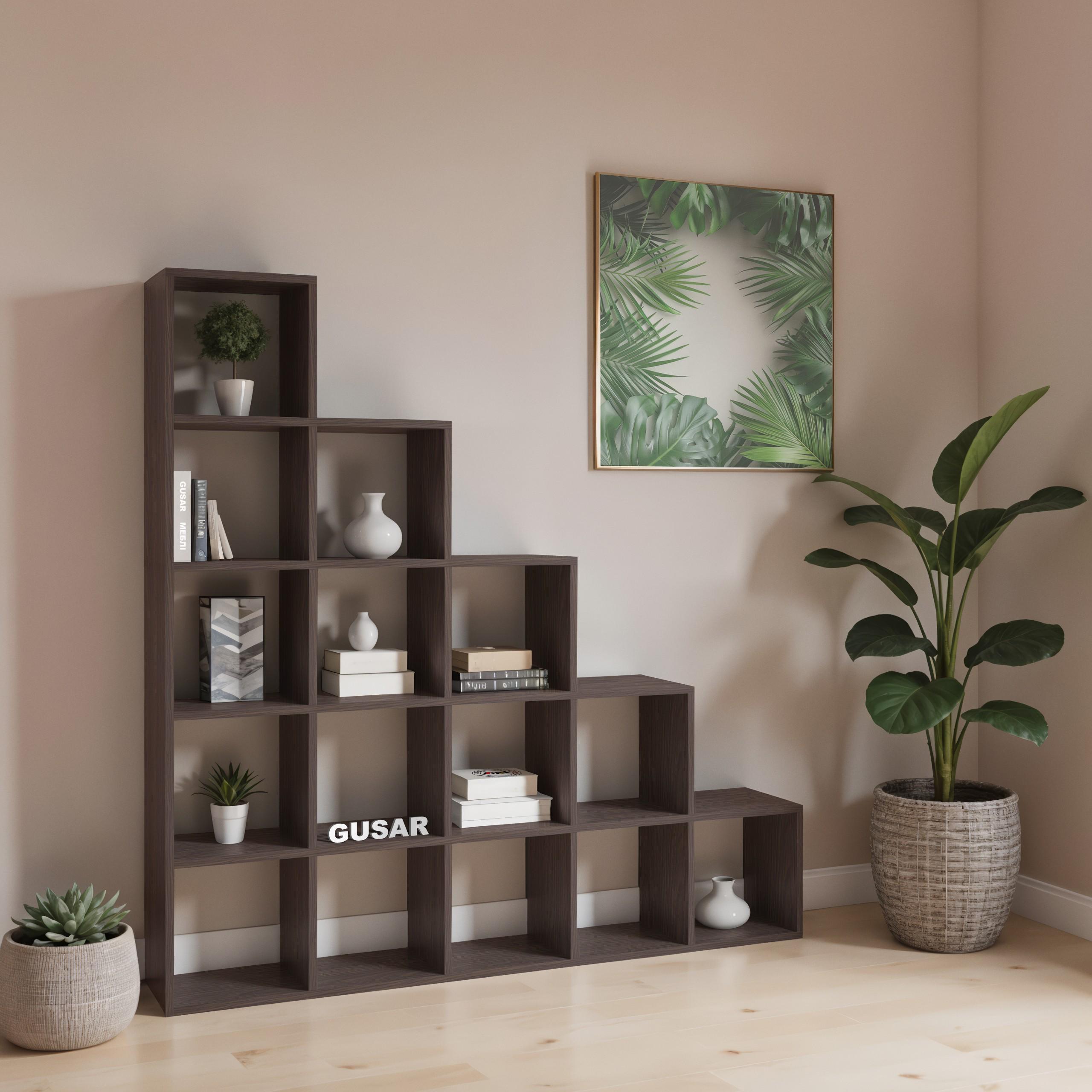 Стелаж для книг та декору на 15 комірок ST-17 1776х300х1776 мм Венге Магія Стелаж для книг та декору на 15 комірок ST-17 1776х300х1776 мм Венге Магія