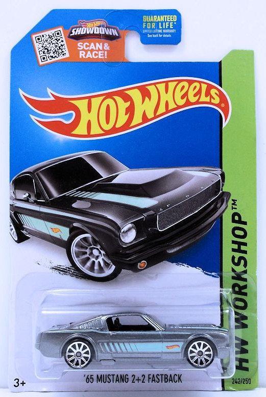 Игрушечная машинка Hot Wheels 65 Mustang 2+2 Fastback 2015 Workshop Then and Now №242 (CFM01)