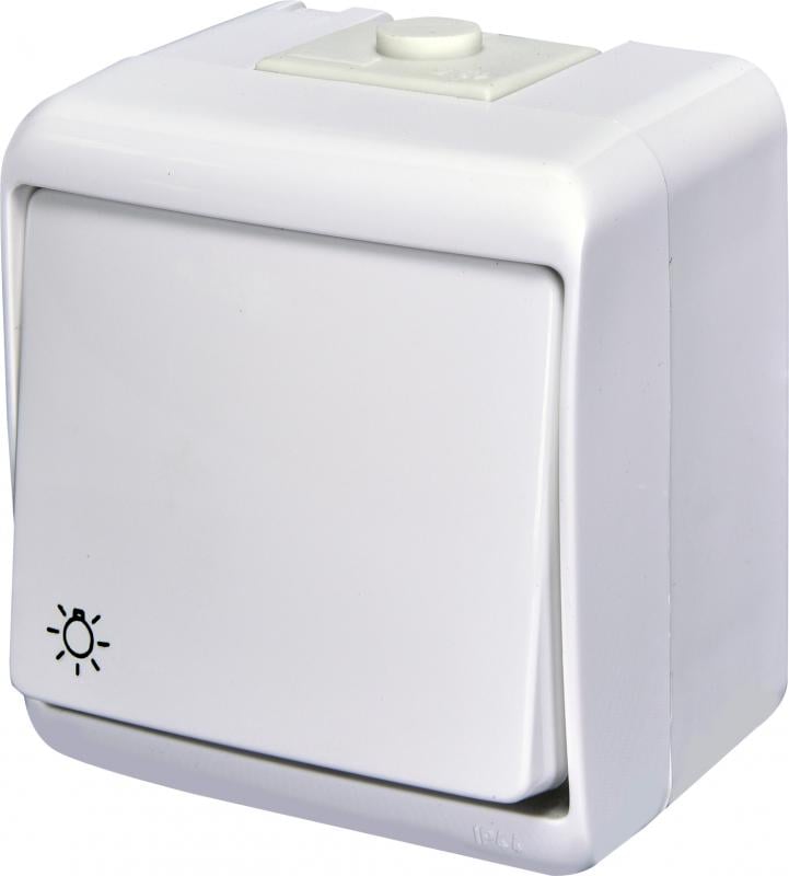 Выключатель ETI VHE-5 1-клавишный наружный IP54 Белый (4668004)
