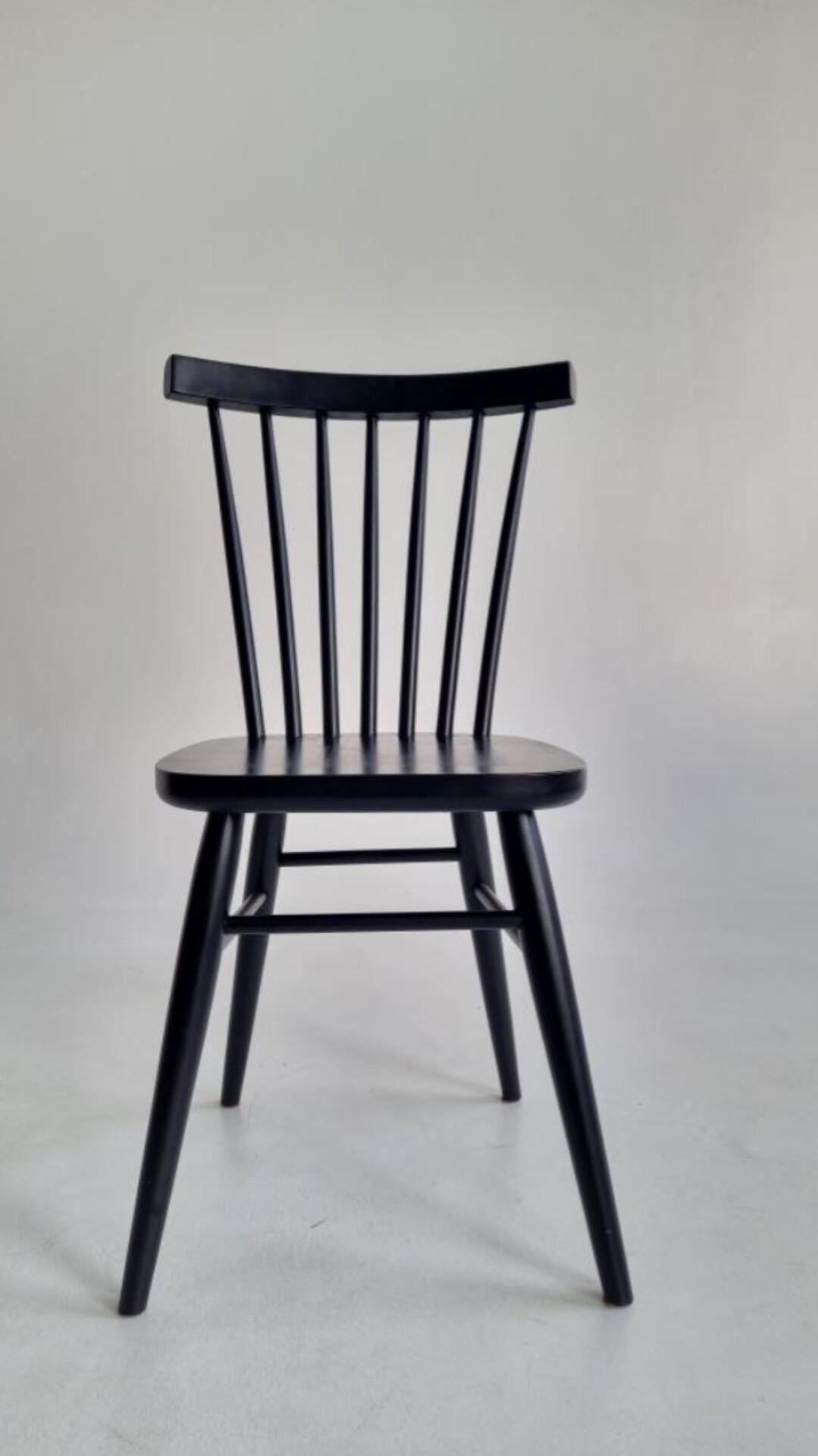 Стілець дерев'яний кухонний дерев'яний шовковистоматовий Чорний (003) - фото 5