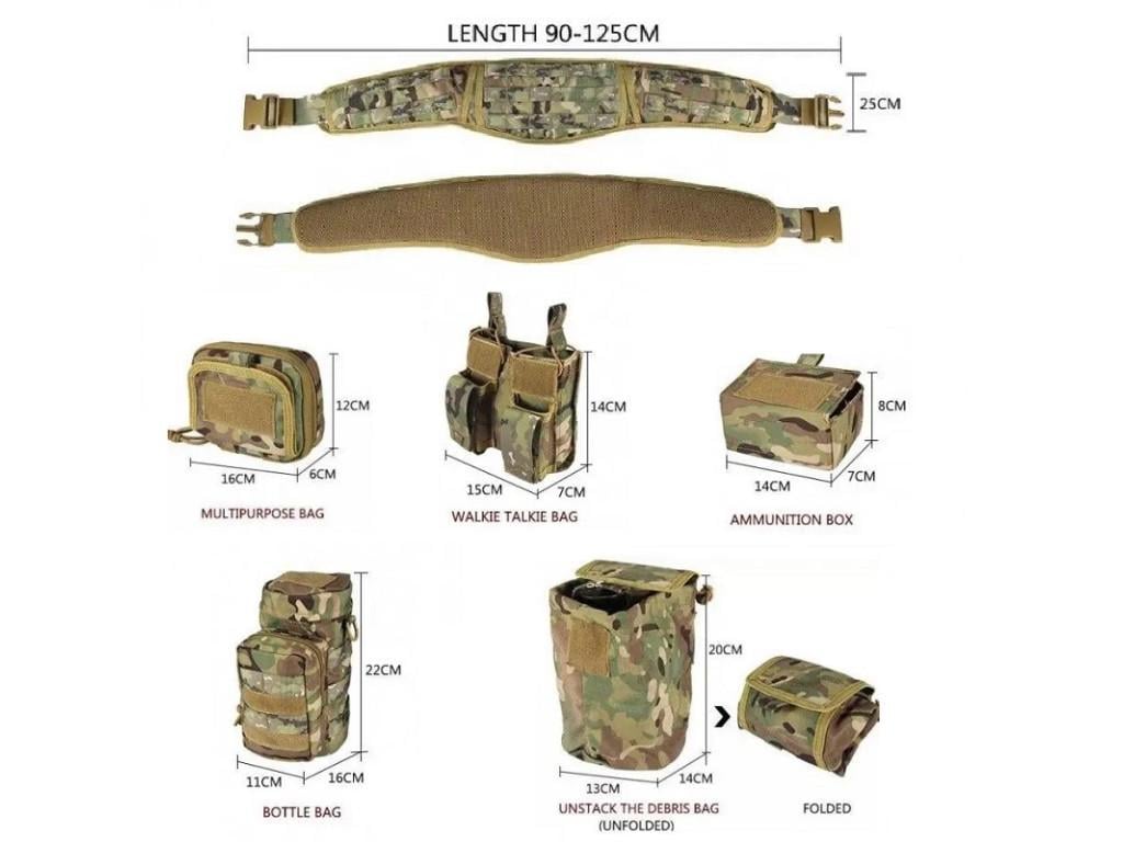 Пояс розвантаження YAKEDA з підсумками (21782801) - фото 4 Пояс розвантаження YAKEDA з підсумками (21782801) - фото 4