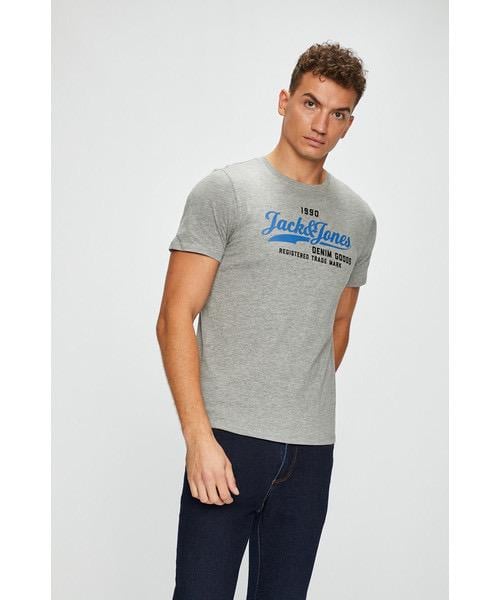 Футболка Jack & Jones 12137122x60 мужская S Серый (177373)