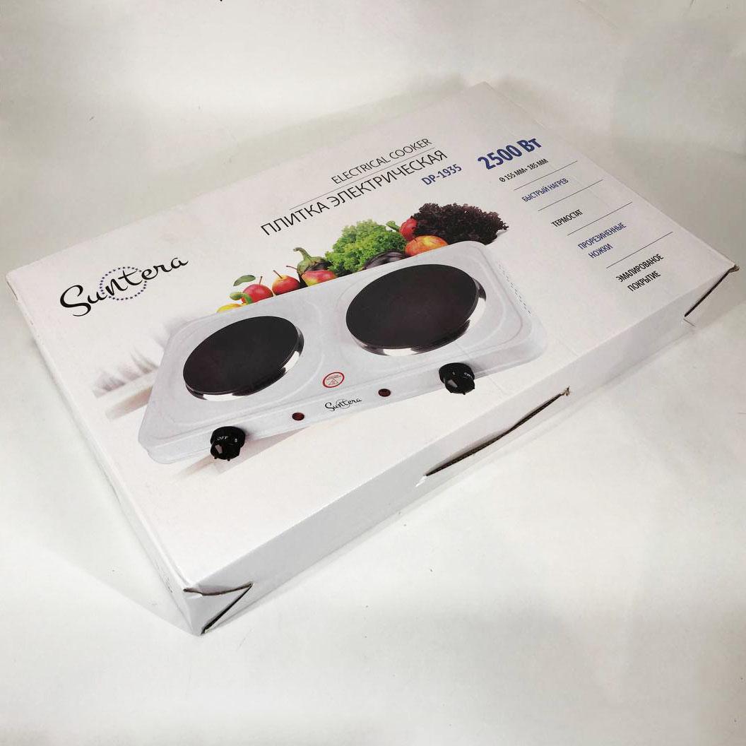 Плитка електрична Suntera 2500W Білий (DP-1935B) - фото 5 Плитка електрична Suntera 2500W Білий (DP-1935B) - фото 5