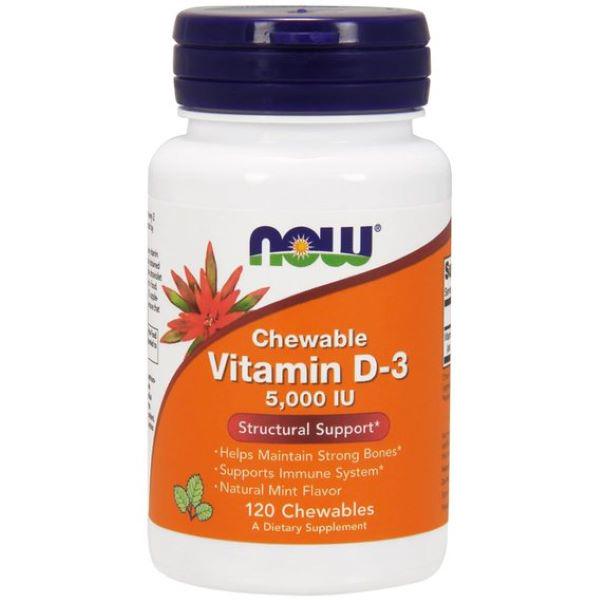 Витамин D-3 Now Vitamin D-3 5000 IU 120 chewables