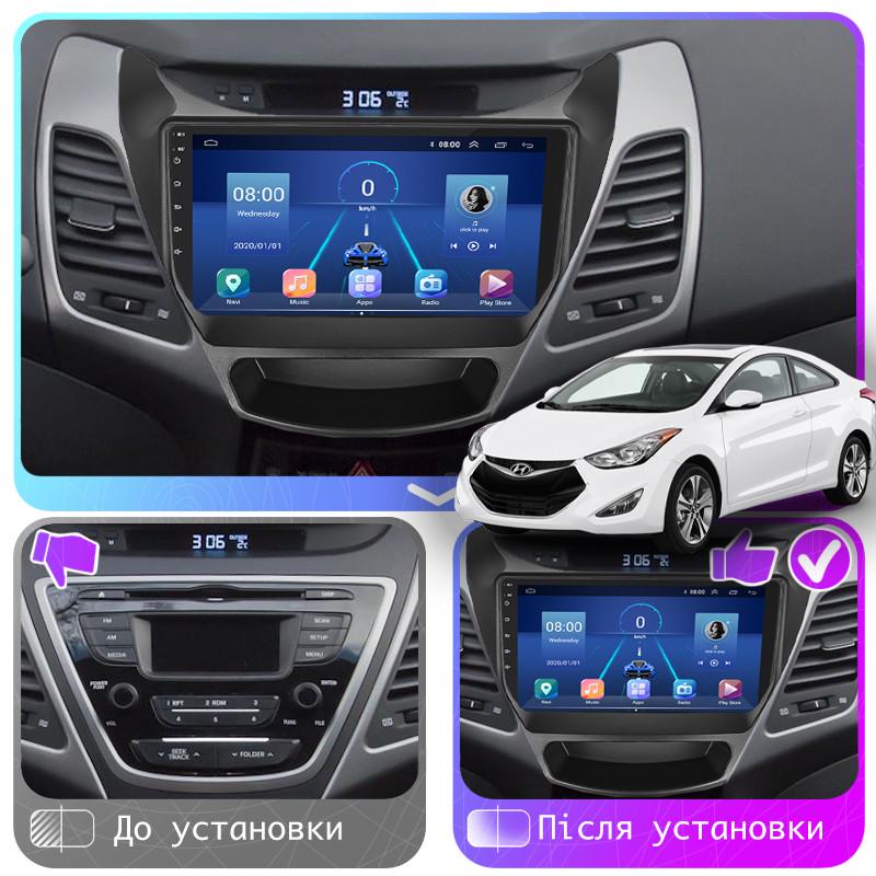 Магнитола штатная Lesko для Hyundai Elantra V MD Restyling 2013-2016 9" 2/32Gb 4G Wi-Fi GPS Top - фото 3