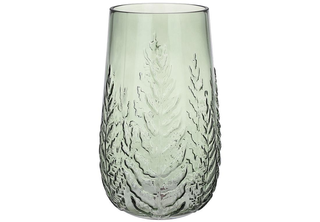 Ваза стеклянная BonaDi Leaf 26 см Зеленый (591-412)
