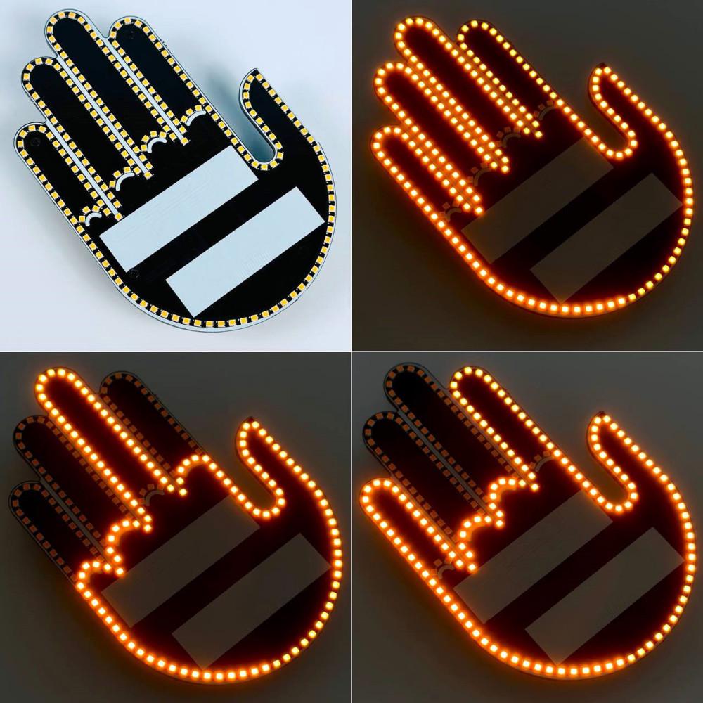 Рука светодиодная на заднем стекле автомобиля Black. - фото 3 Рука светодиодная на заднем стекле автомобиля Black. - фото 3