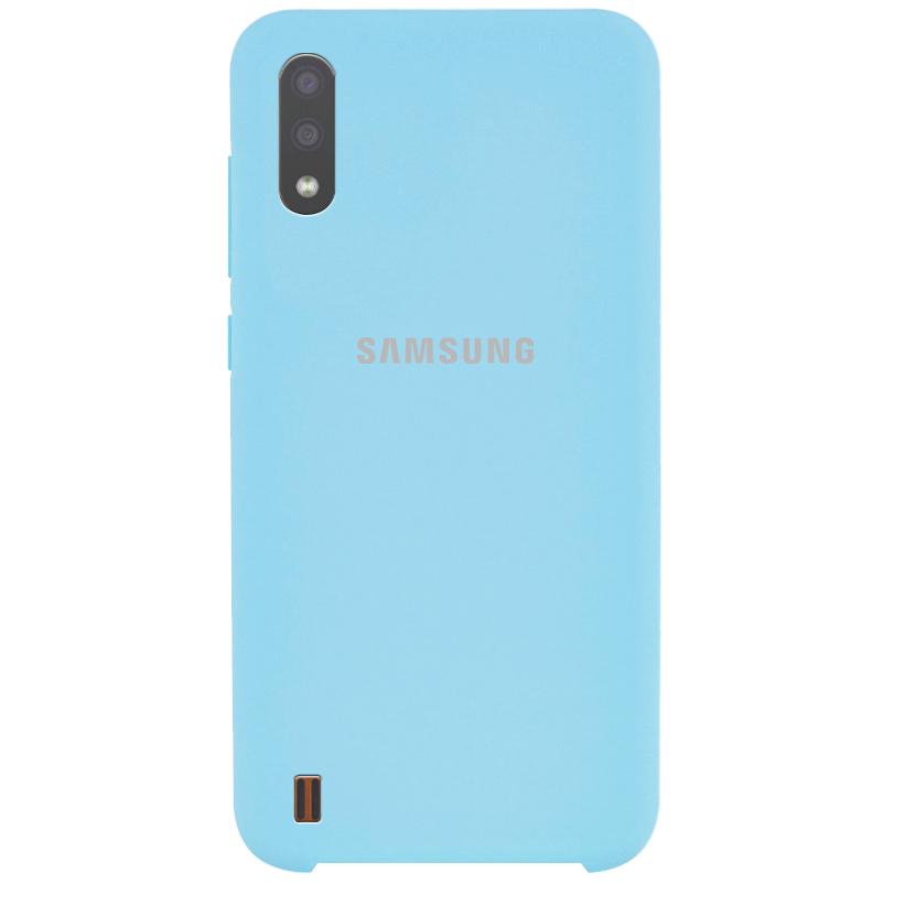 Чохол Silicone Cover (AA) для Samsung Galaxy A01 Бірюзовий / Light blue