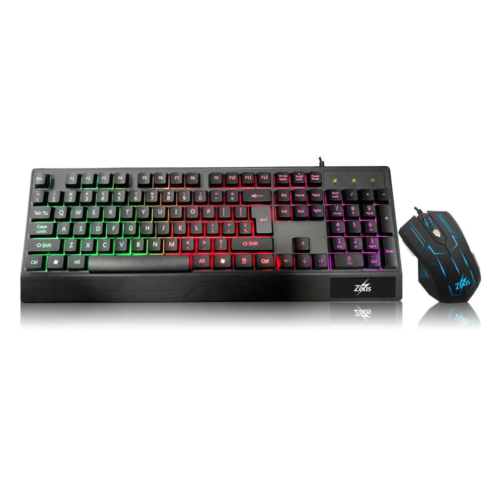 Комплект ігрова клавіатура дротова і миша Zeus M-710 (008533)