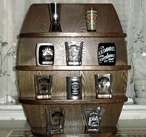 Полиця для чарок з дерева Ламоан Капучино (ПДШ-005109)