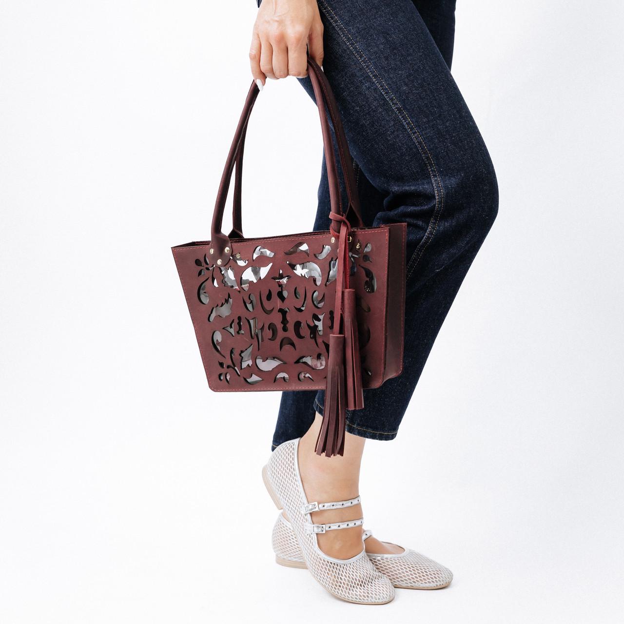 Жіноча сумка шкіряна EDENA Avoska Бордовий (Bag-2) - фото 2 Жіноча сумка шкіряна EDENA Avoska Бордовий (Bag-2) - фото 2