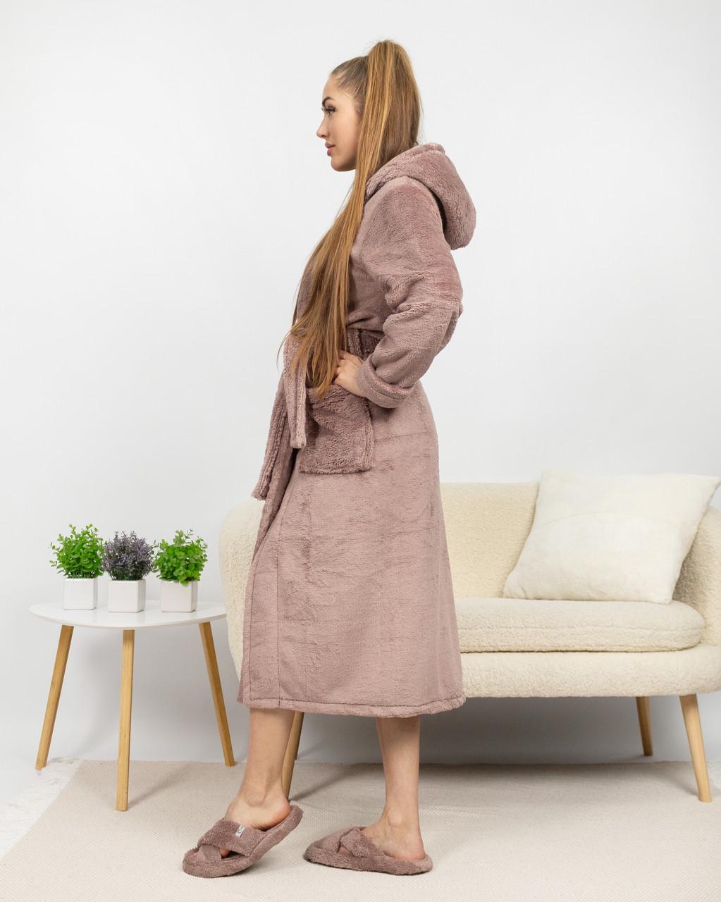 Халат женский махровый длинный Мокко (2107390008) - фото 2 Халат женский махровый длинный Мокко (2107390008) - фото 2