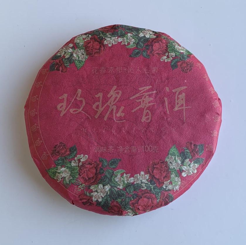 Чай Шу пуэр с розой Dipe 2023 год блин 100 г