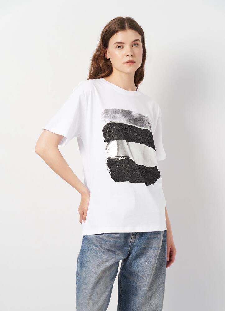 Футболка Eyma Sport 73-4011x06 женская S Бело-черный (191897)